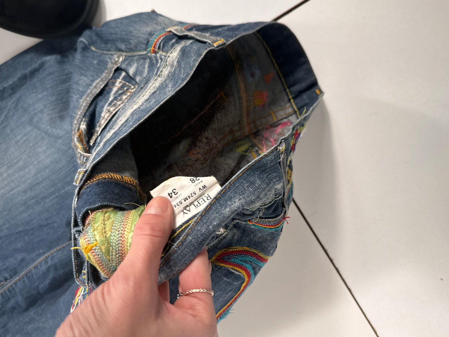 Lavtaljede jeans str: S