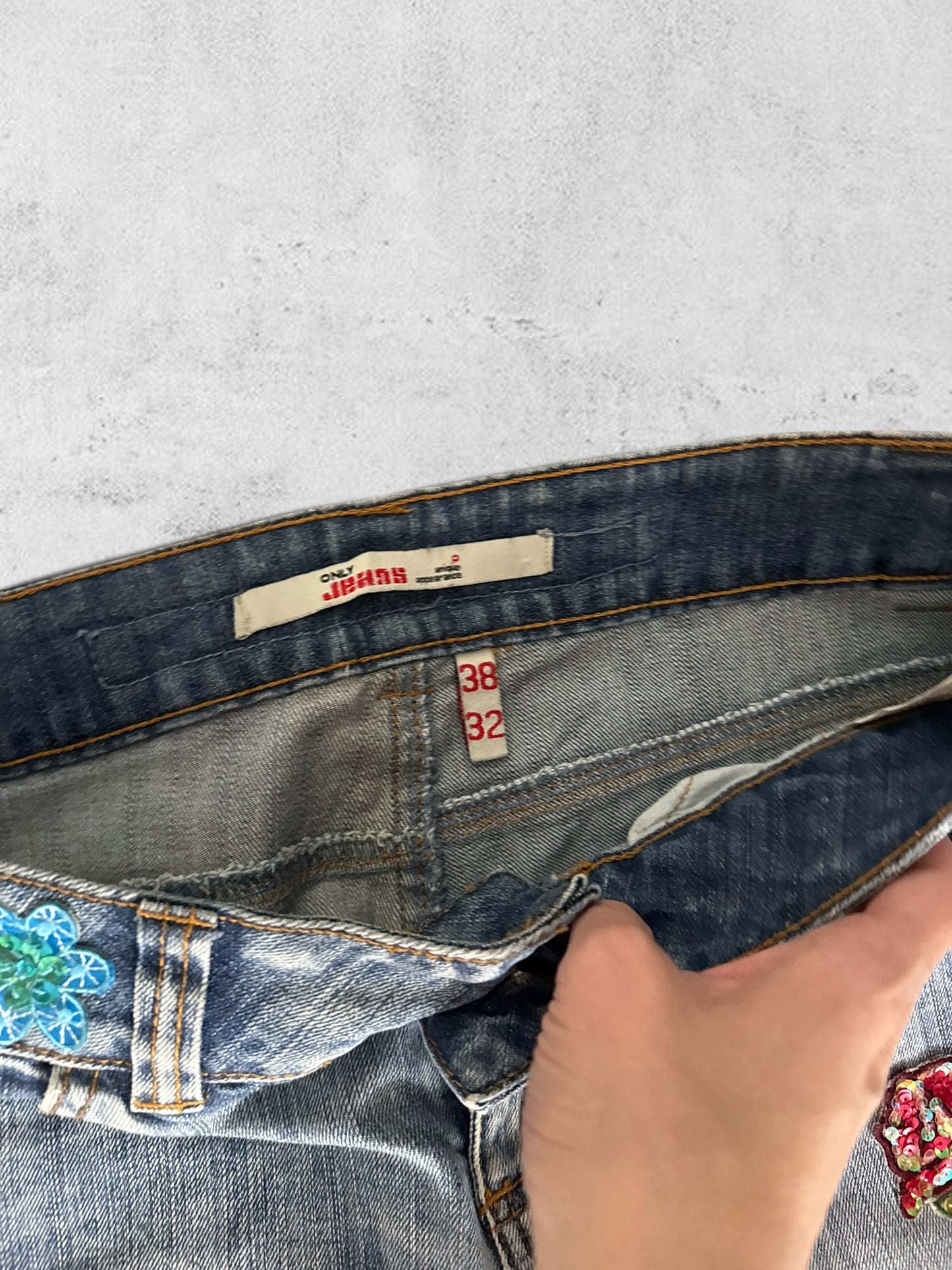Lågmidjade jeans stl: S/M