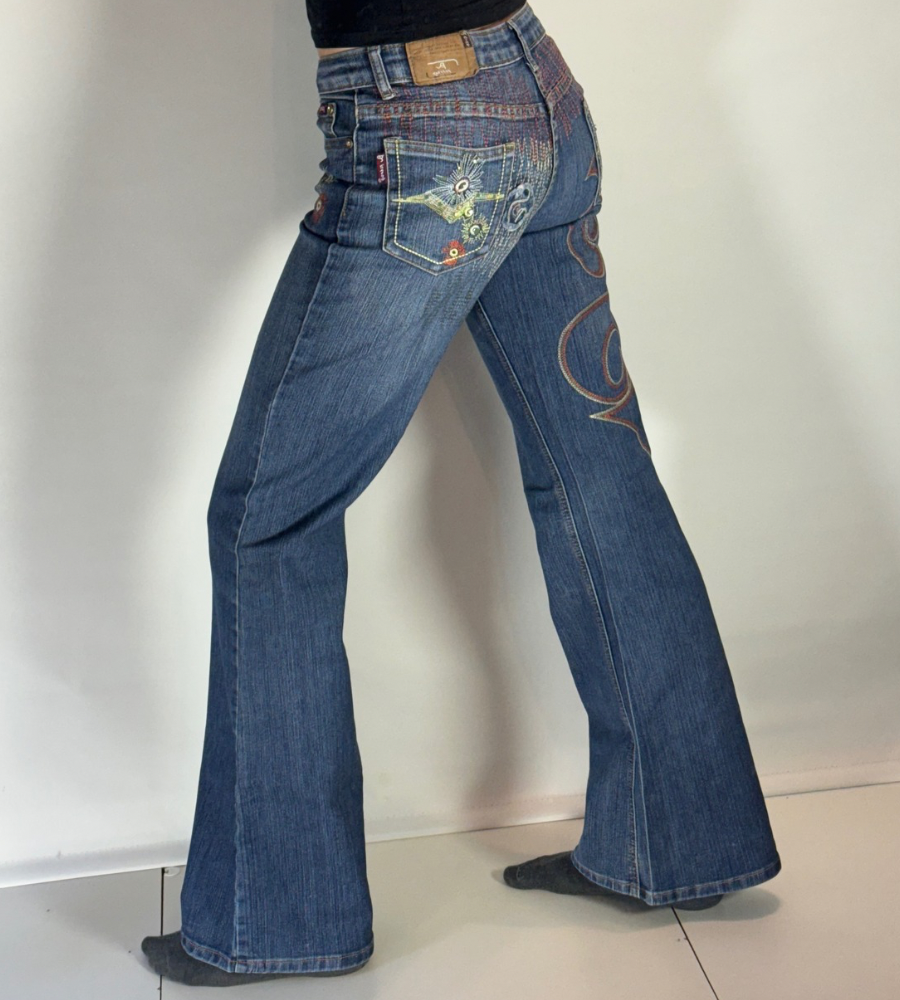 Lågmidjade jeans–stl: XS