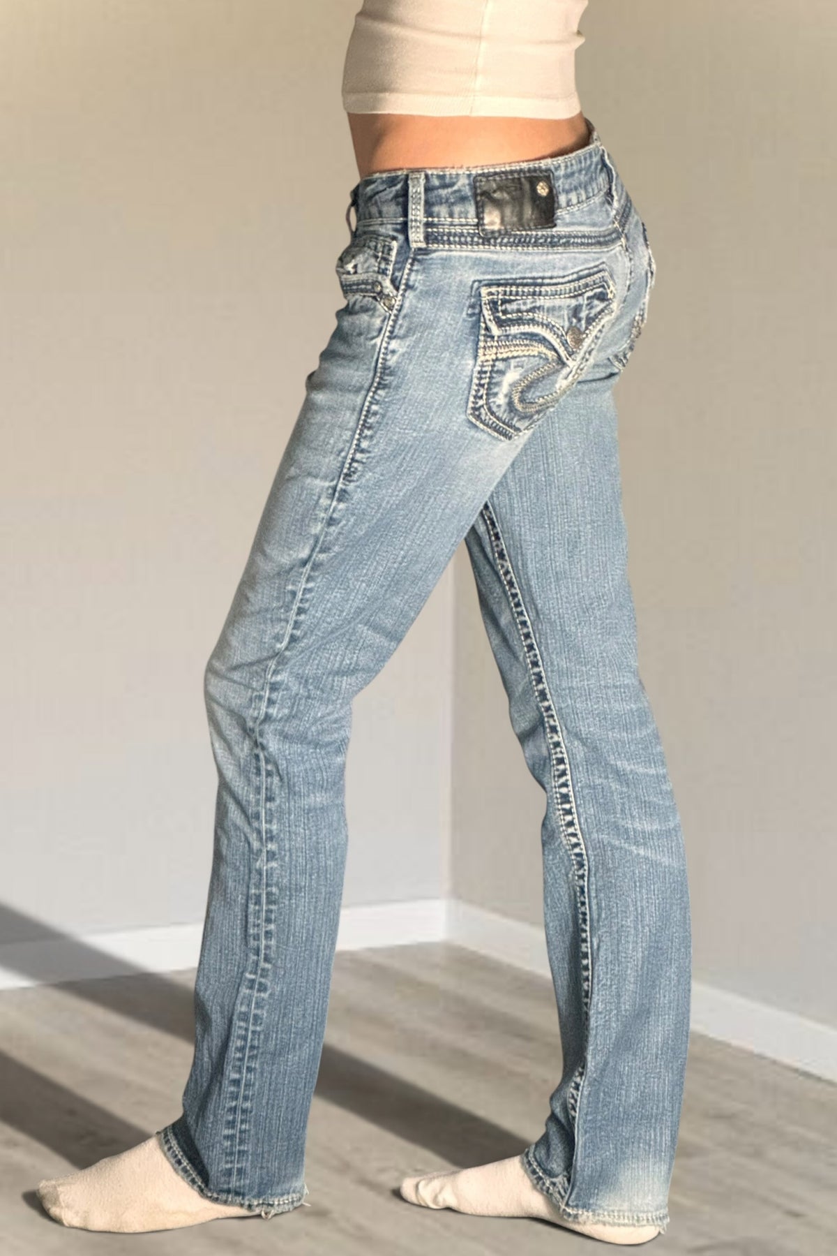 Lågmidjade jeans stl: S
