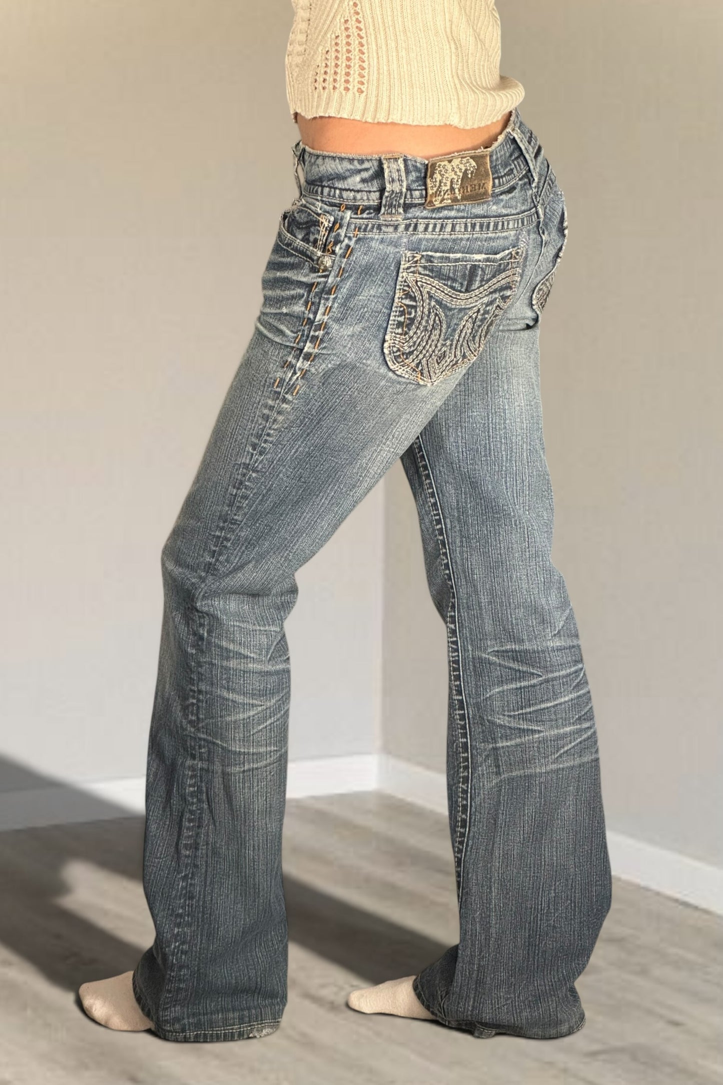 Lågmidjade jeans stl: M