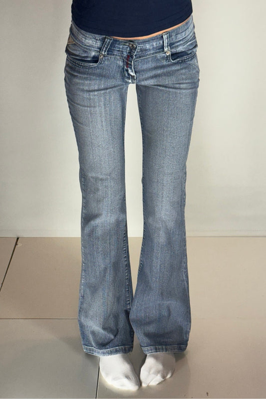 Lågmidjade jeans–stl: XS
