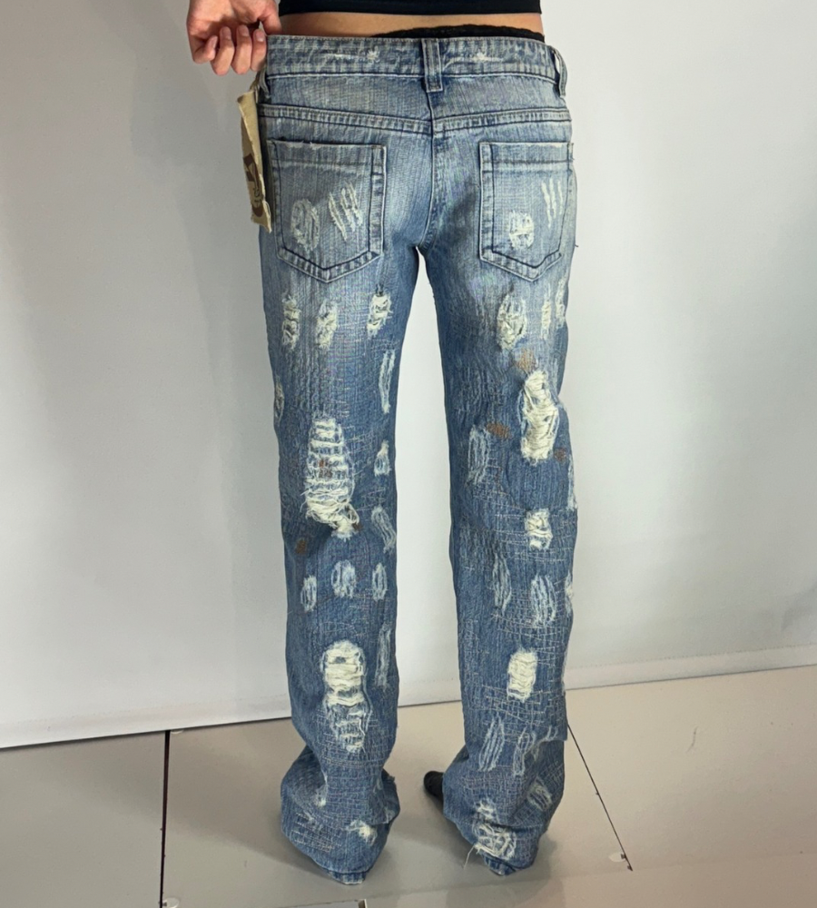 Lågmidjade jeans–stl: L