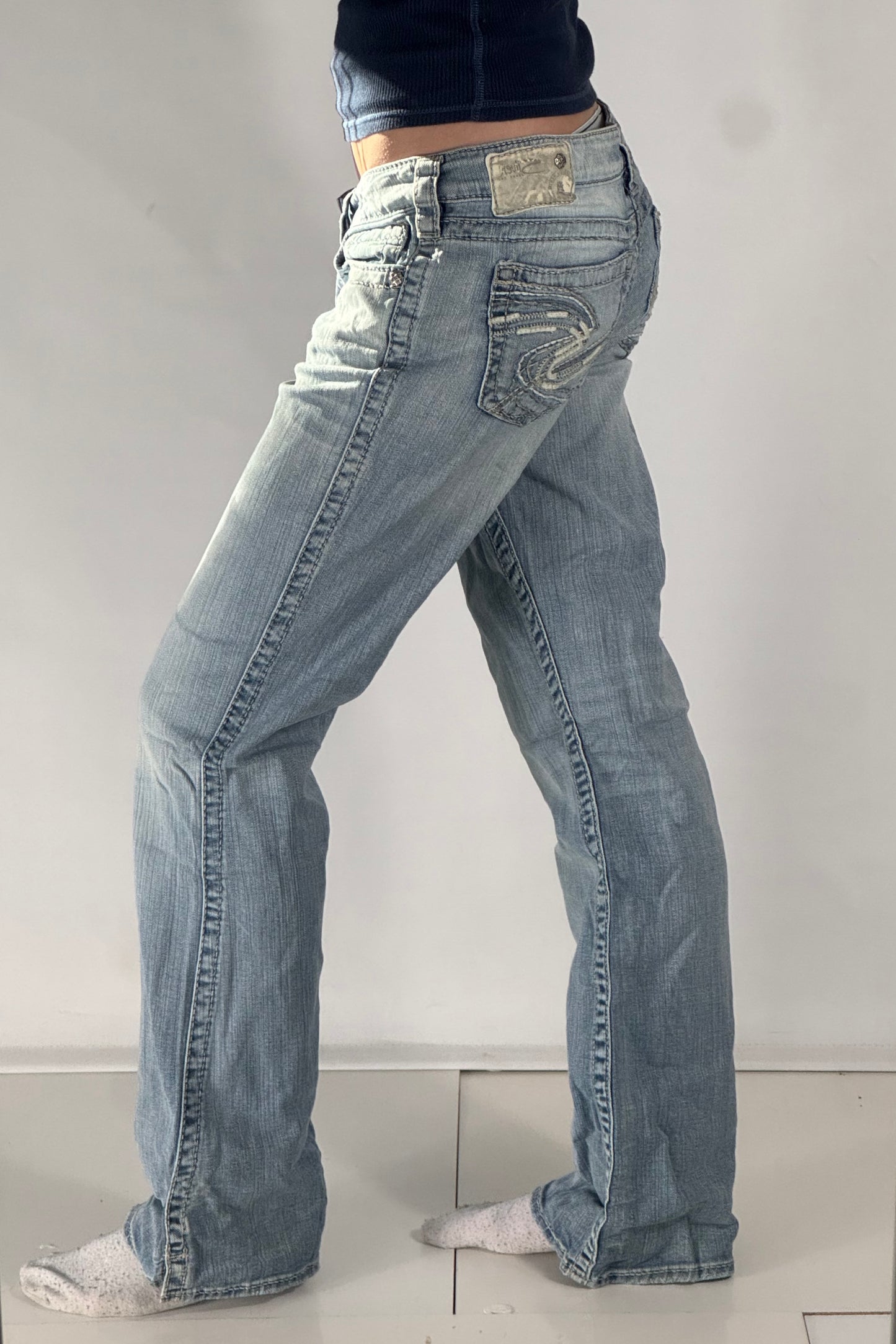Lågmidjade jeans stl: S