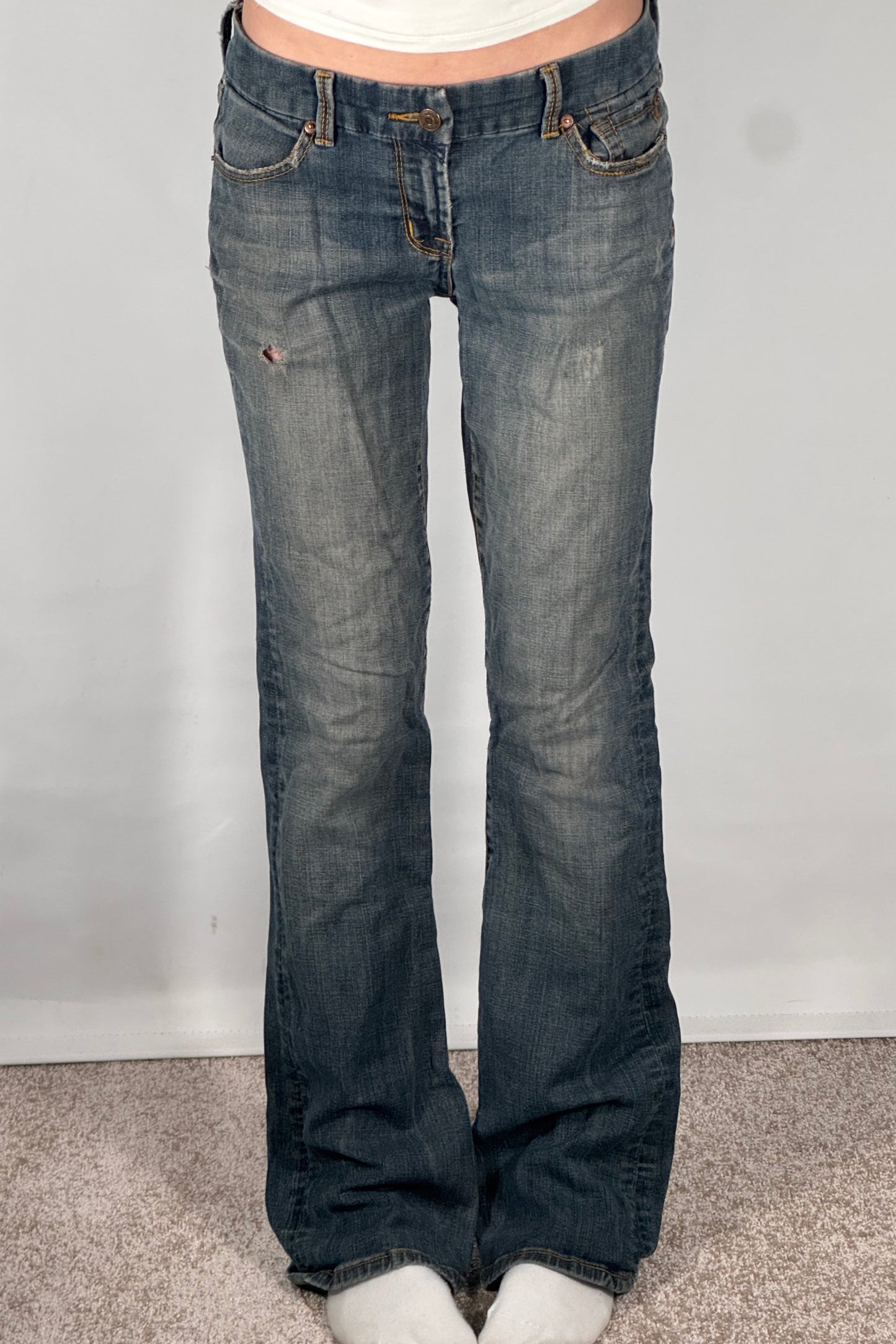 Lavtaljede jeans str: S/M