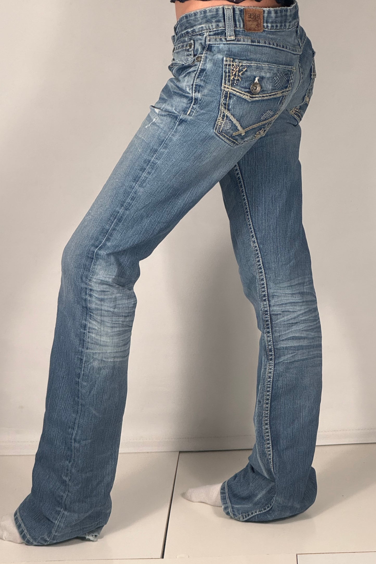 Lavtaljede jeans str: S