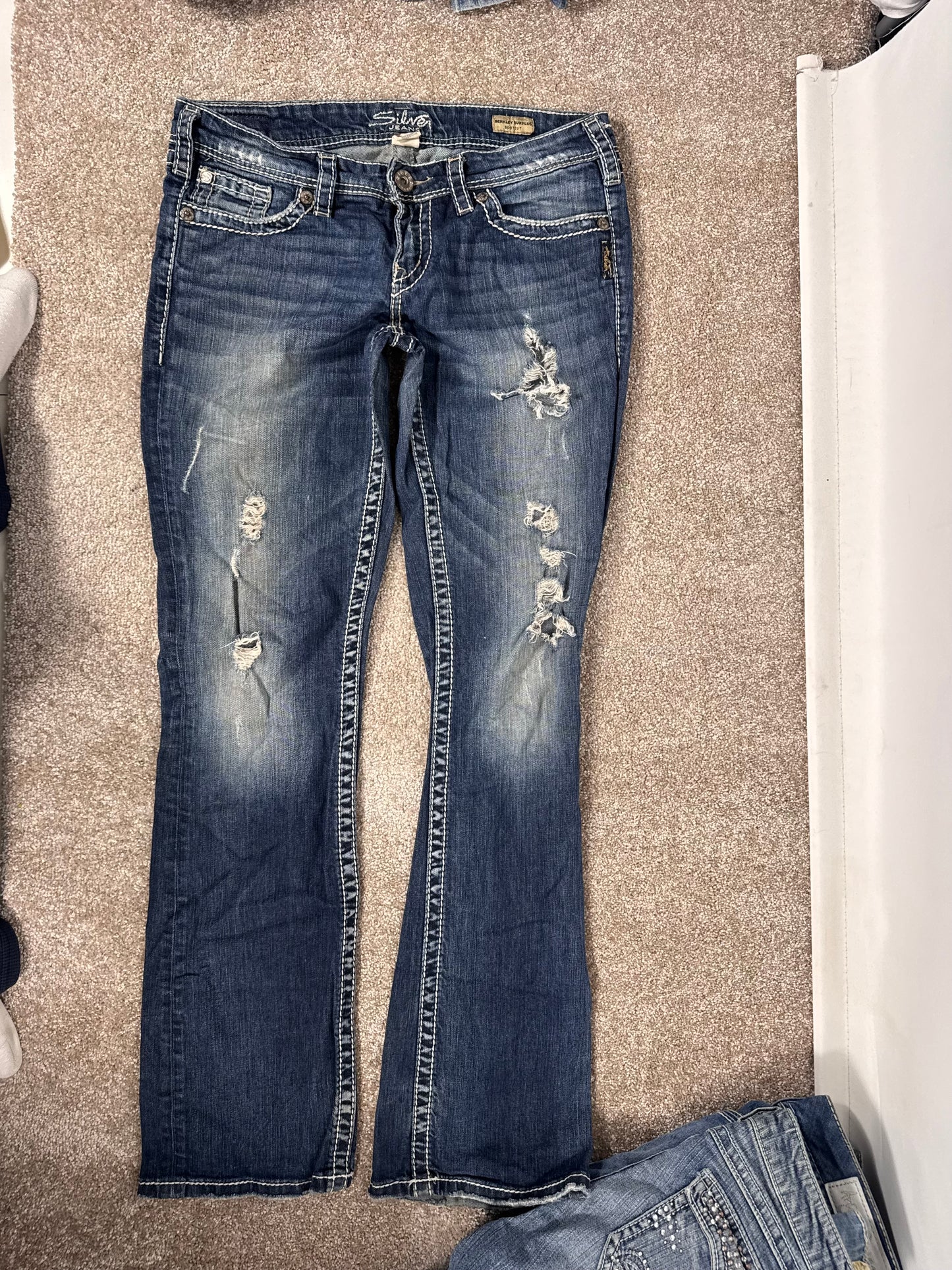 Lavtaljede jeans str: S