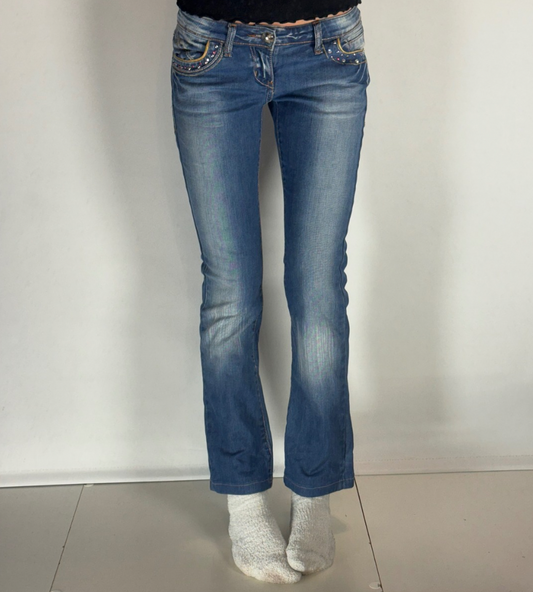 Lågmidjade jeans–stl: XS