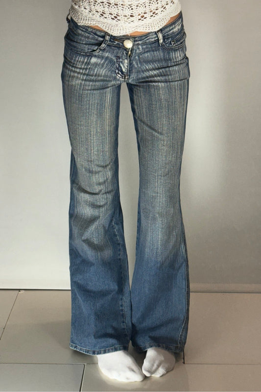 Utsvängda jeans–stl: XS