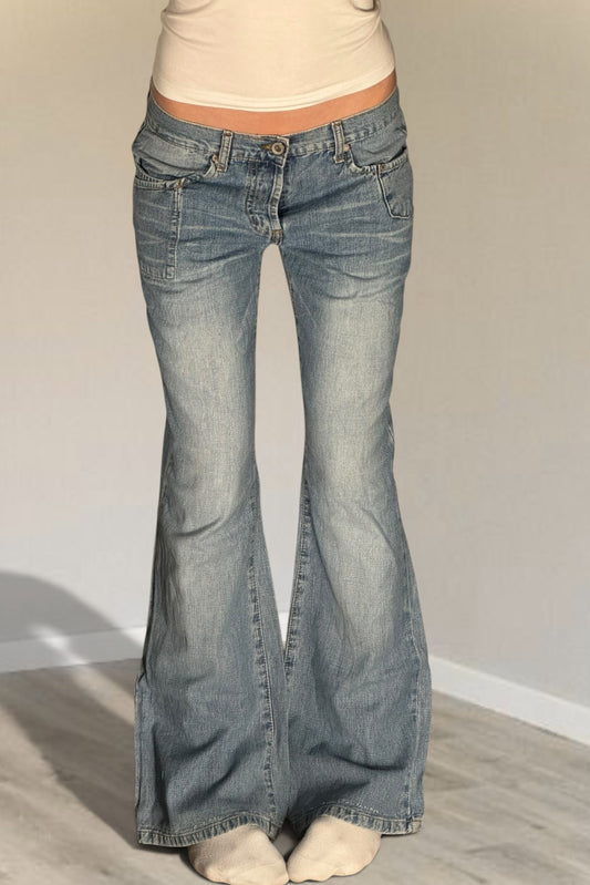 Lavtaljede jeans str: S