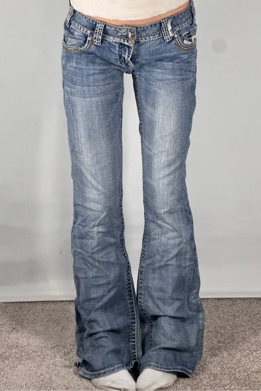 Lavtaljede jeans str: S