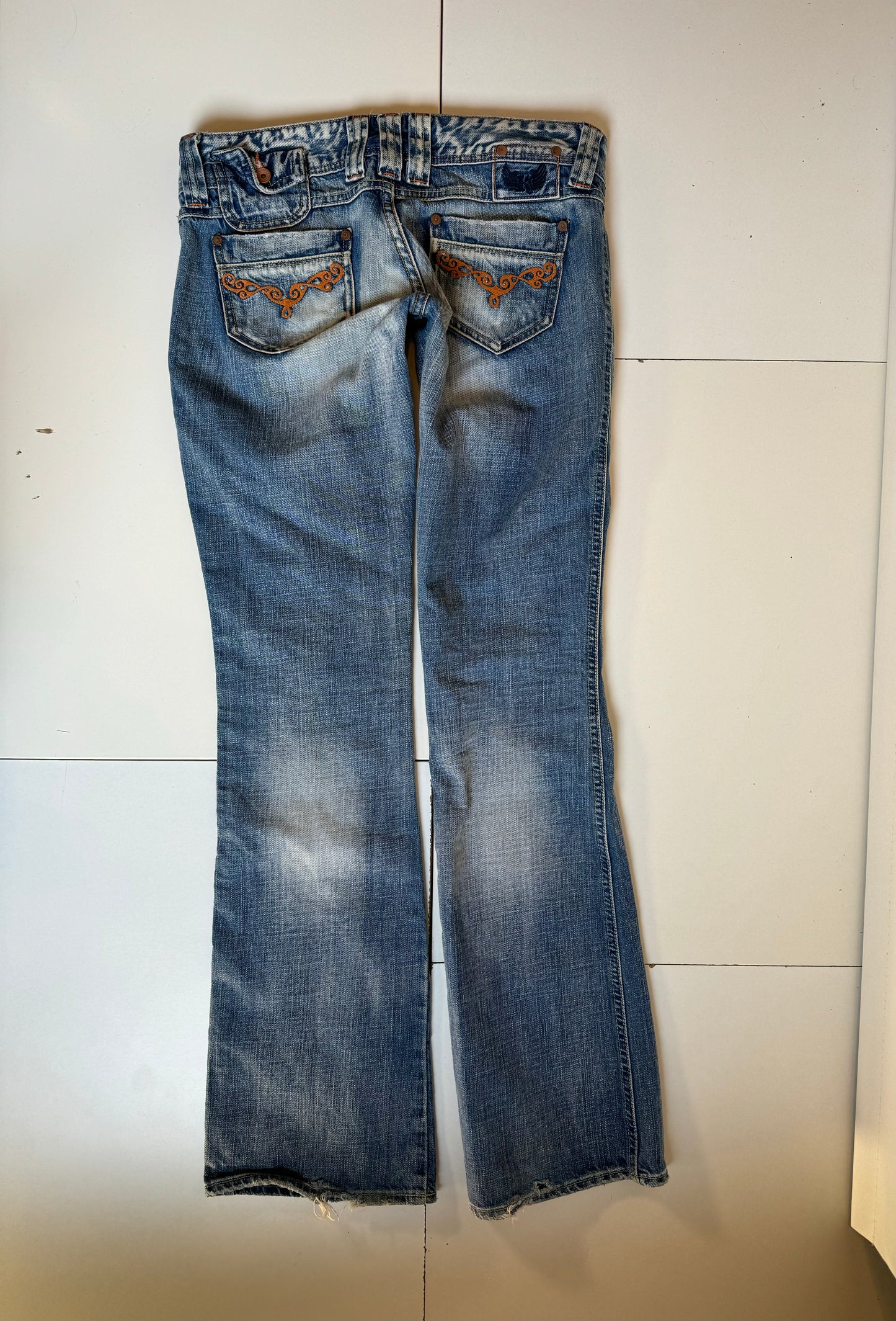 Lågmidjade jeans–stl: XS