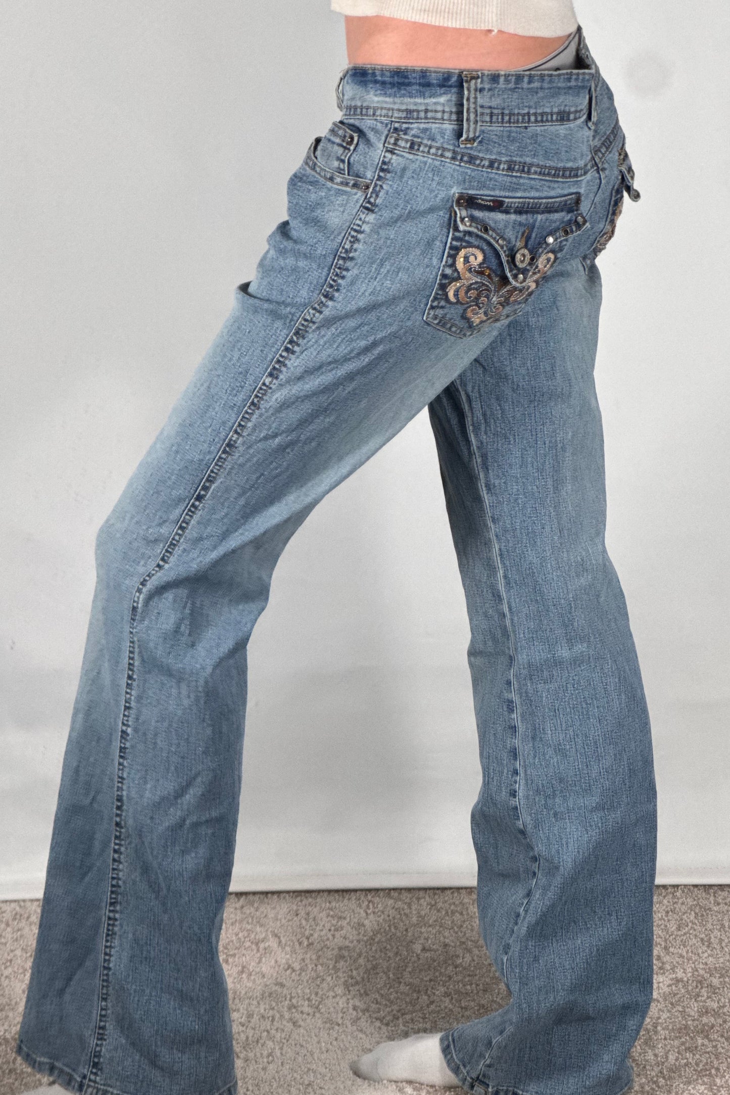 Lavtaljede jeans str: S
