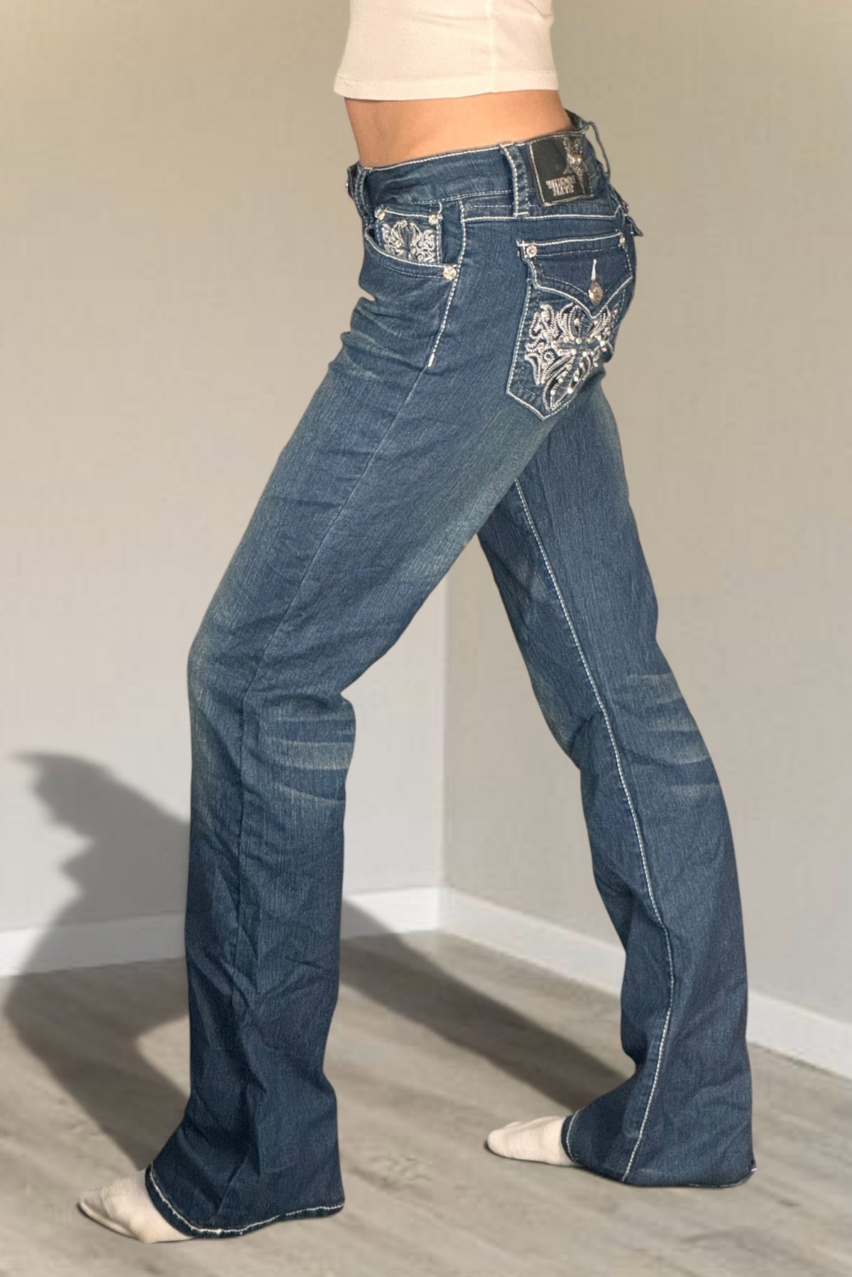 Lågmidjade jeans stl: S