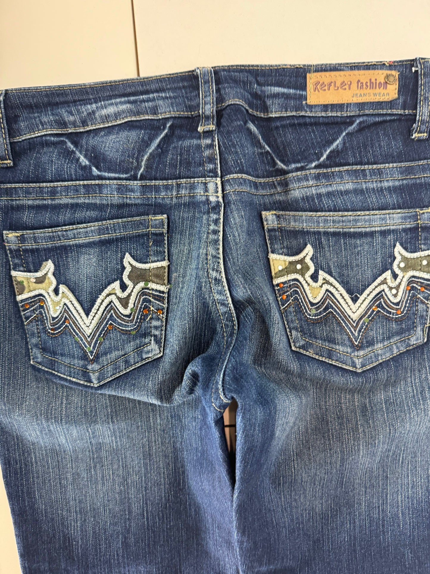 Lågmidjade jeans–stl: S