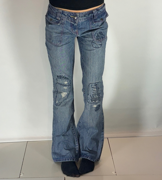 Lågmidjade jeans–stl: M