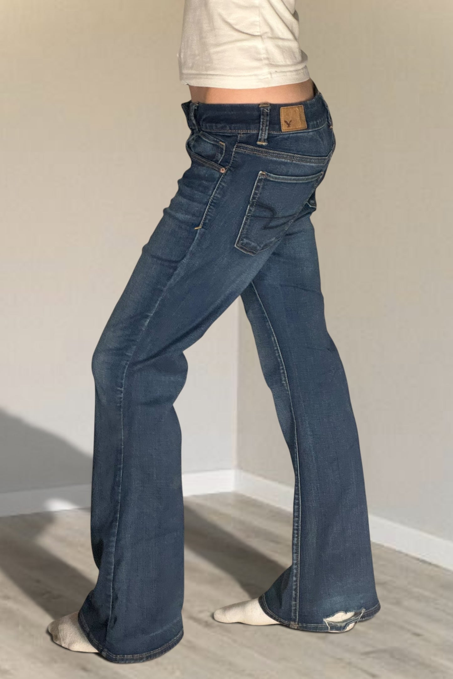 Utsvingte jeans str: S