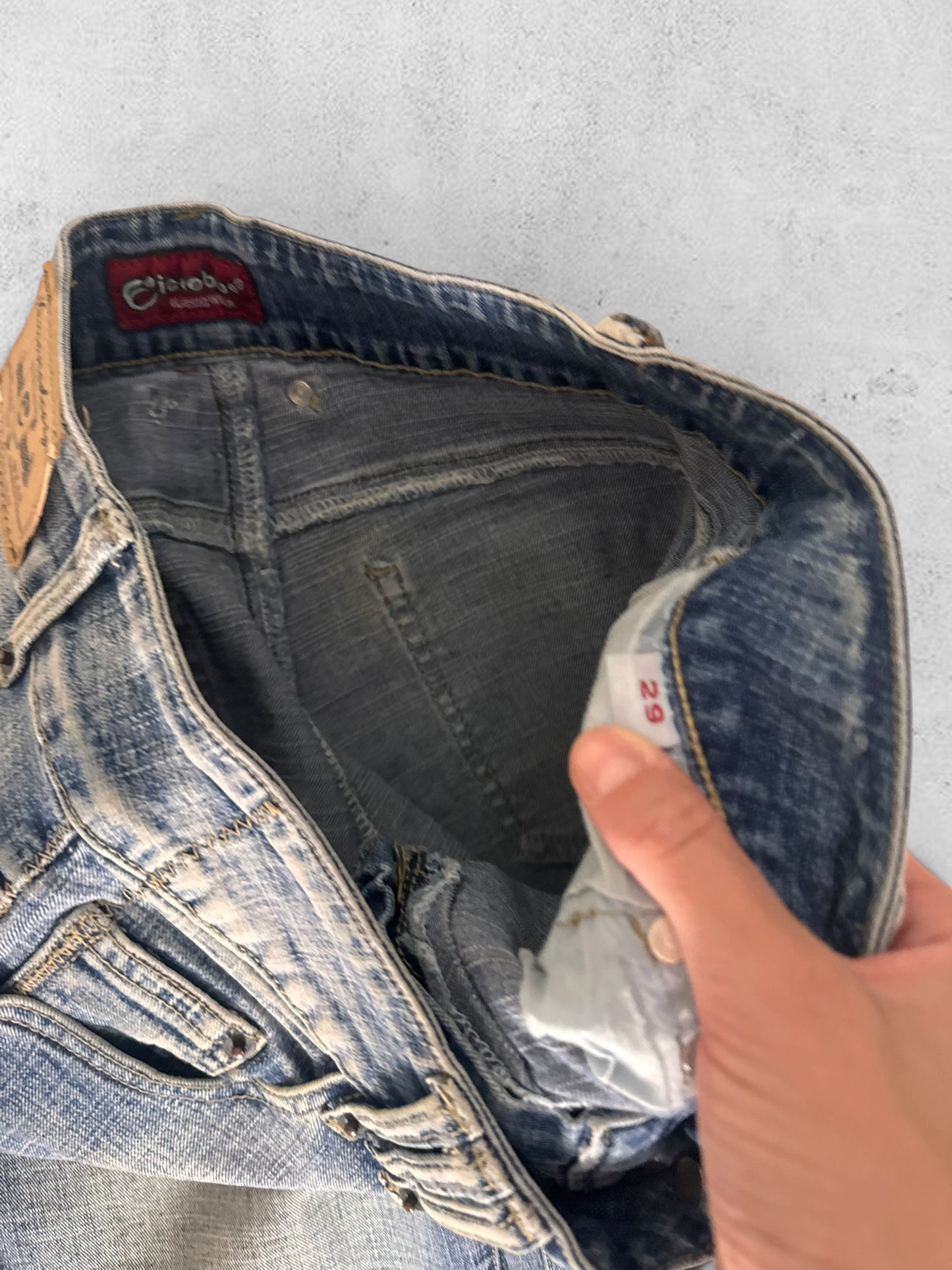 Utsvängda jeans stl: S