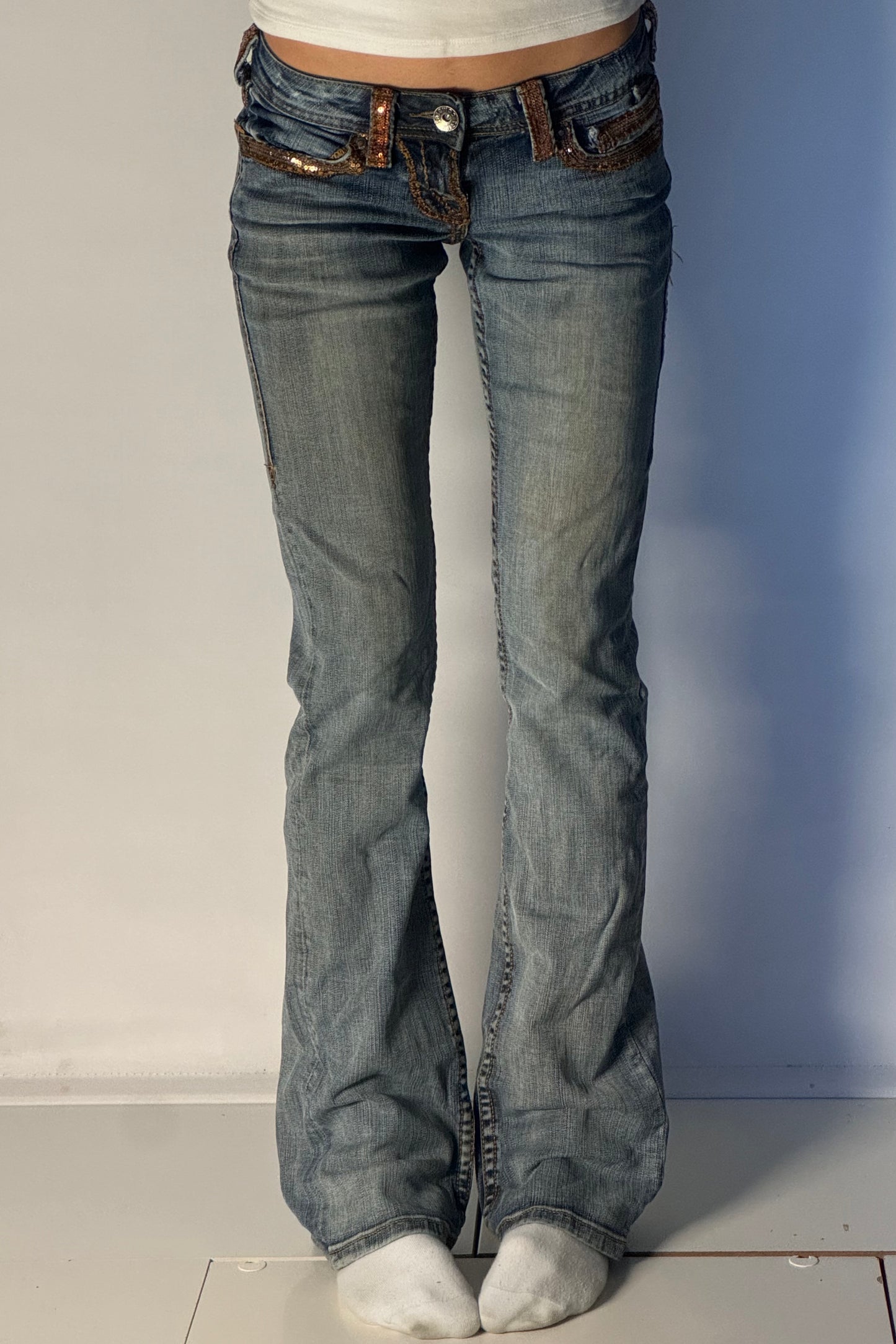 Lågmidjade jeans stl: XS