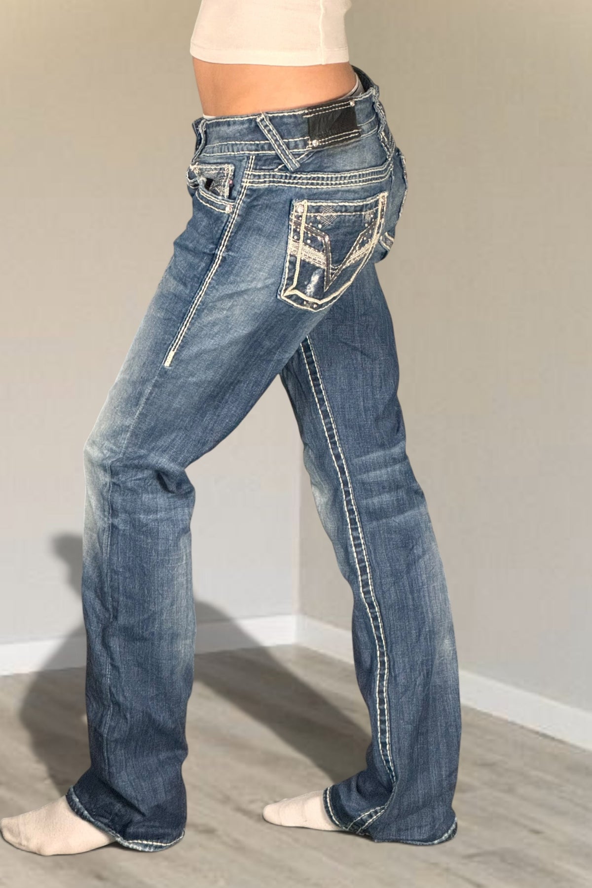 Lågmidjade jeans stl: S/M