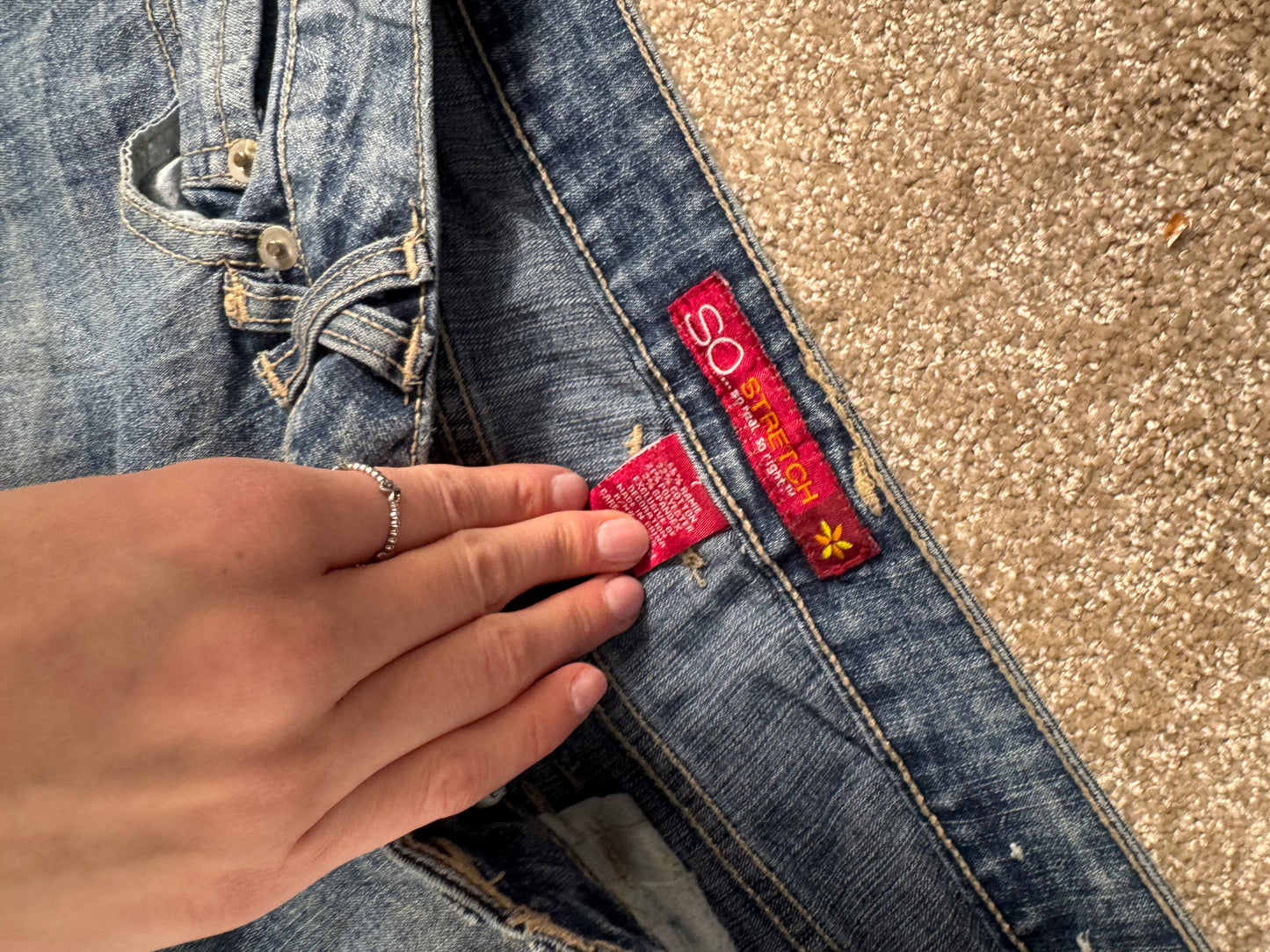 Lågmidjade jeans stl: S