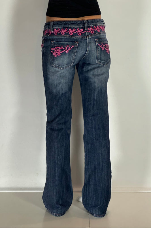 Lågmidjade jeans–stl: S