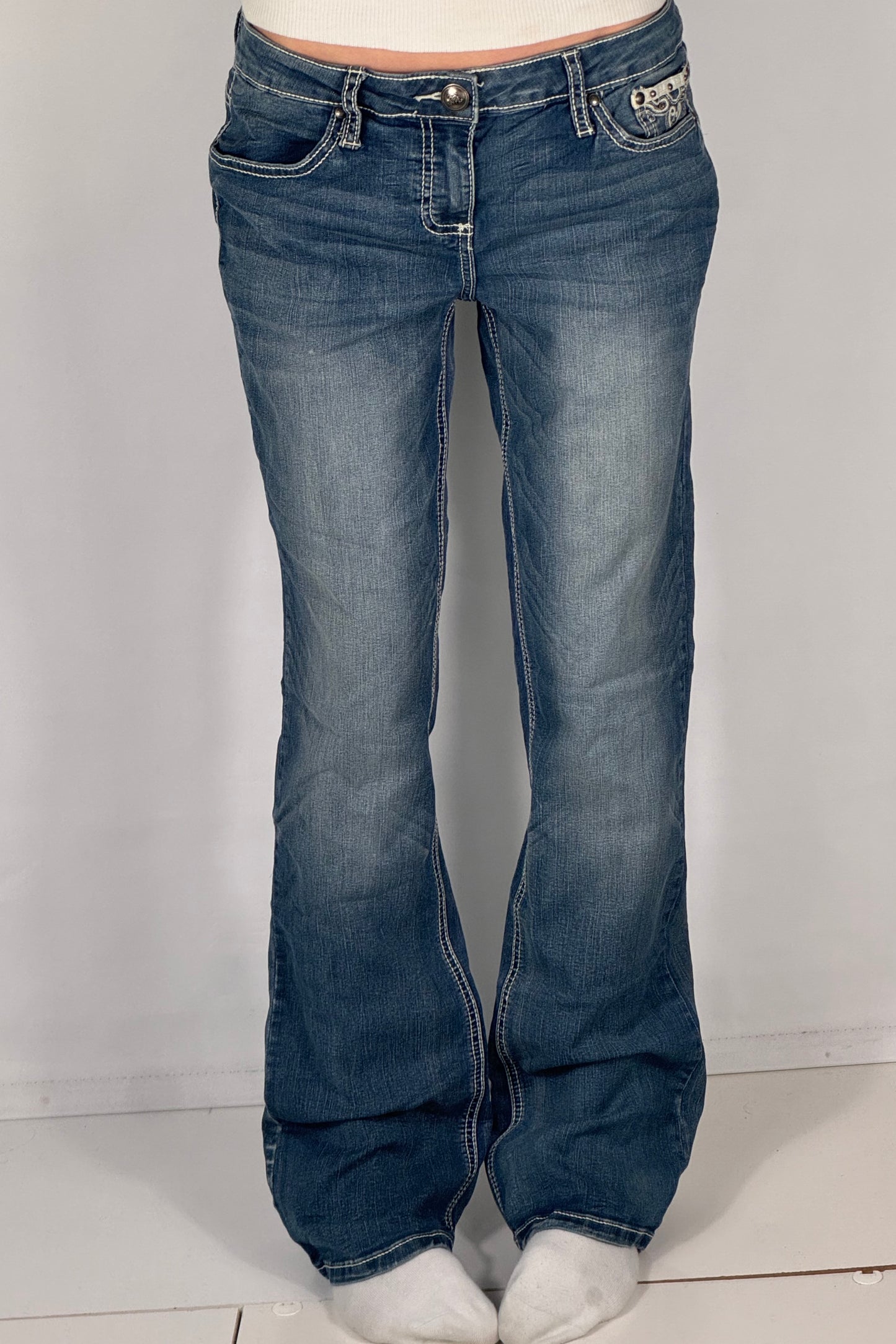 Lavtaljede jeans str: S