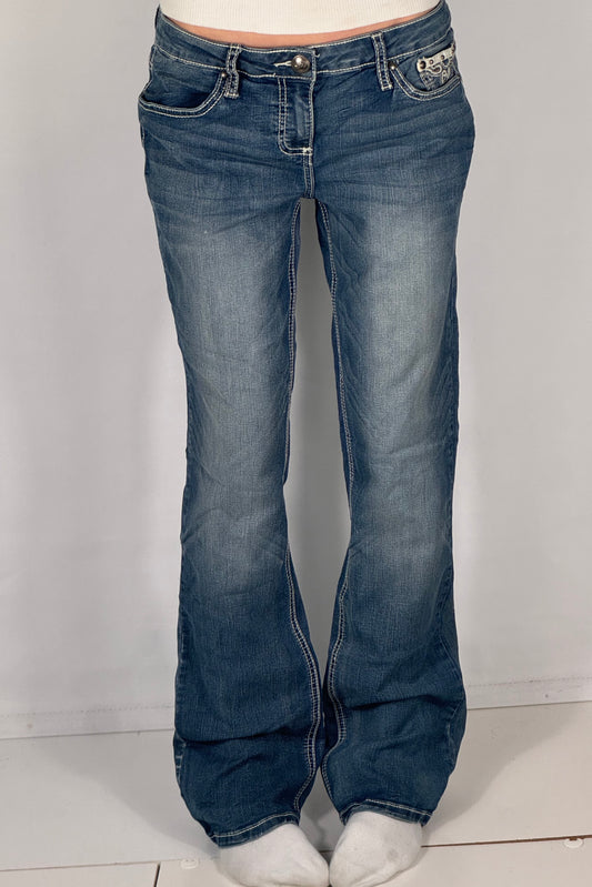 Lavtaljede jeans str: S