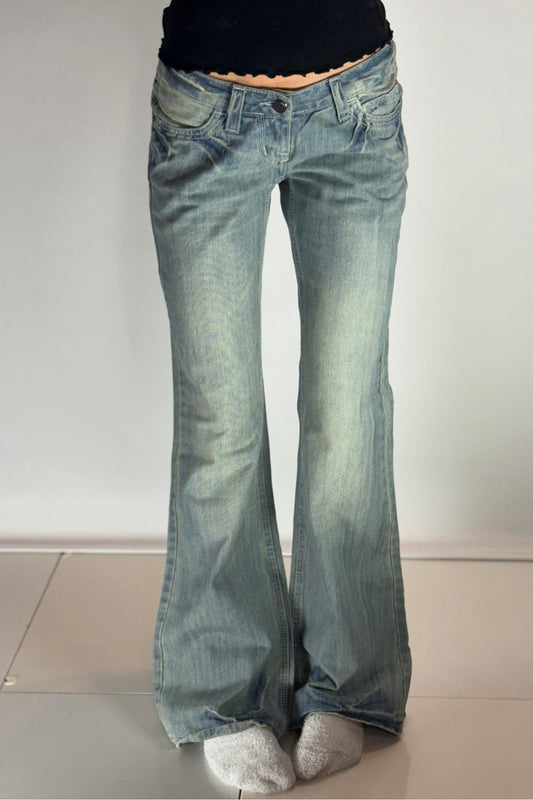 Lågmidjade jeans–stl: S