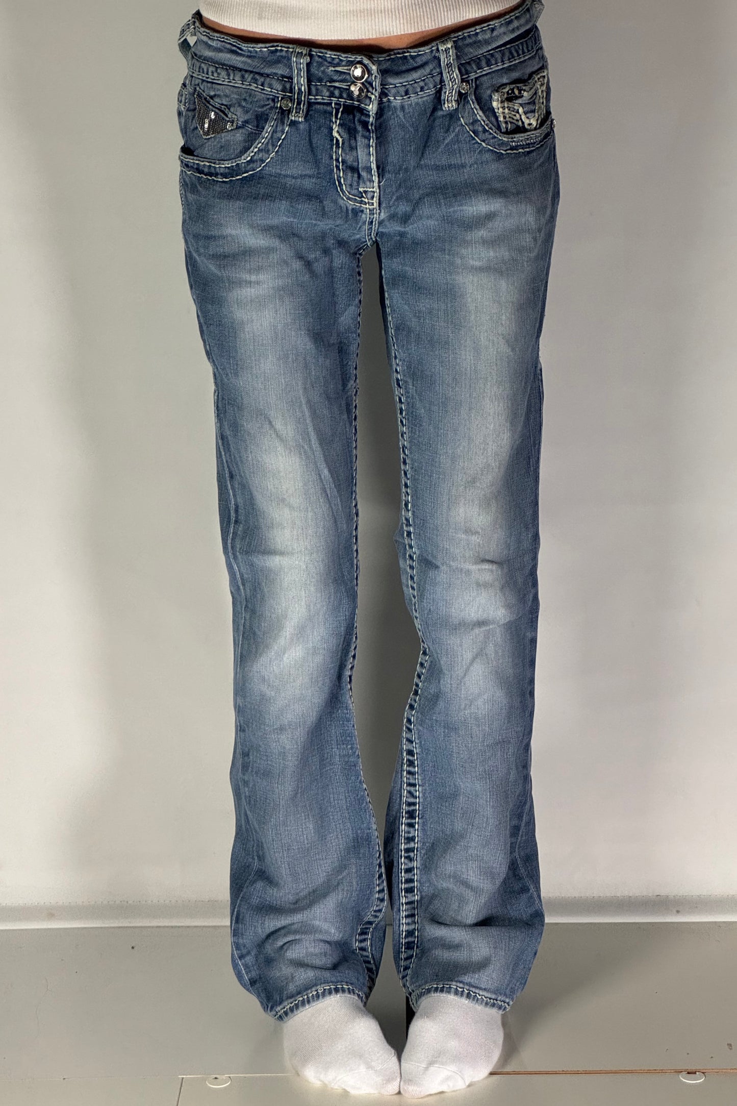 Lågmidjade jeans stl: S