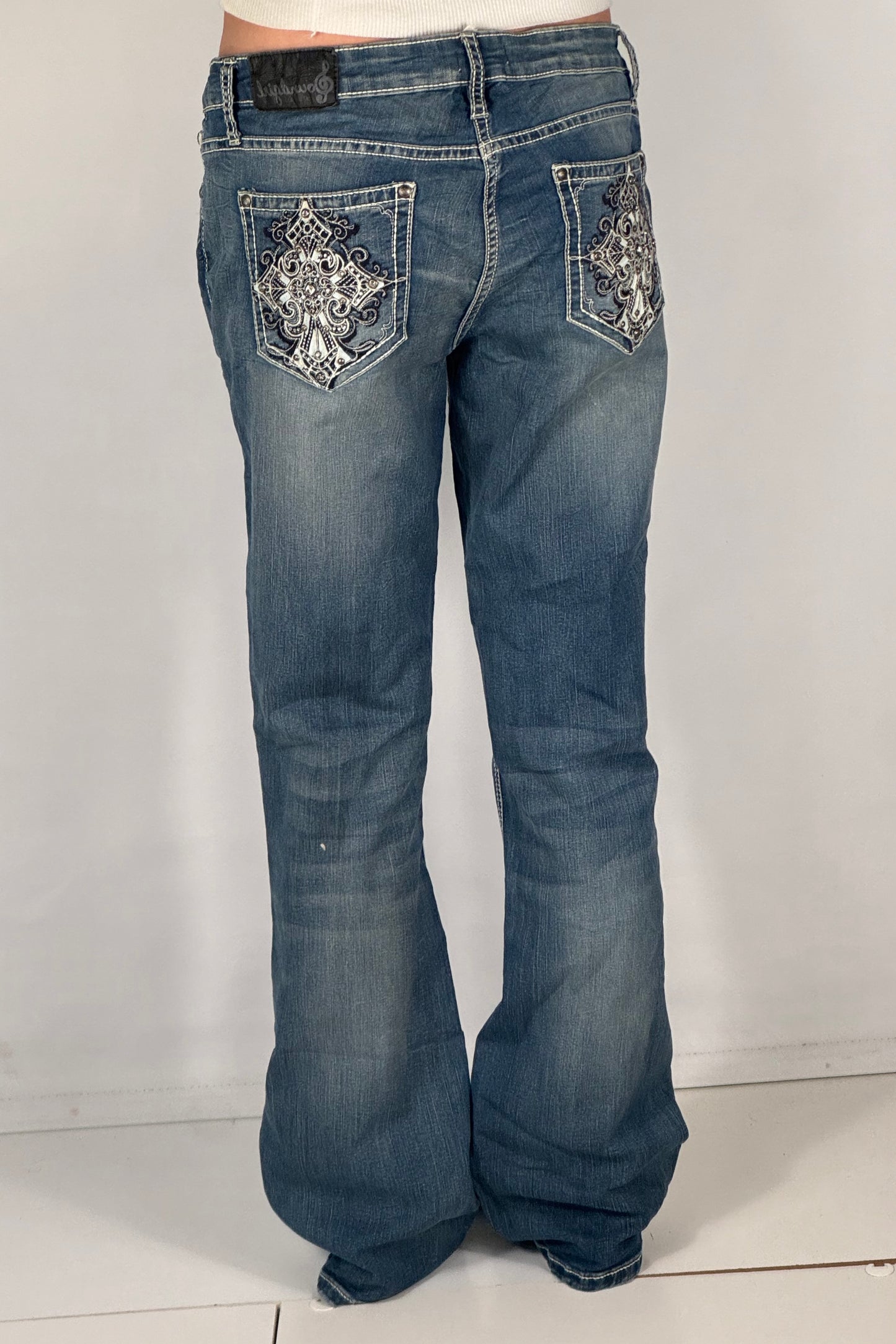 Lavtaljede jeans str: S