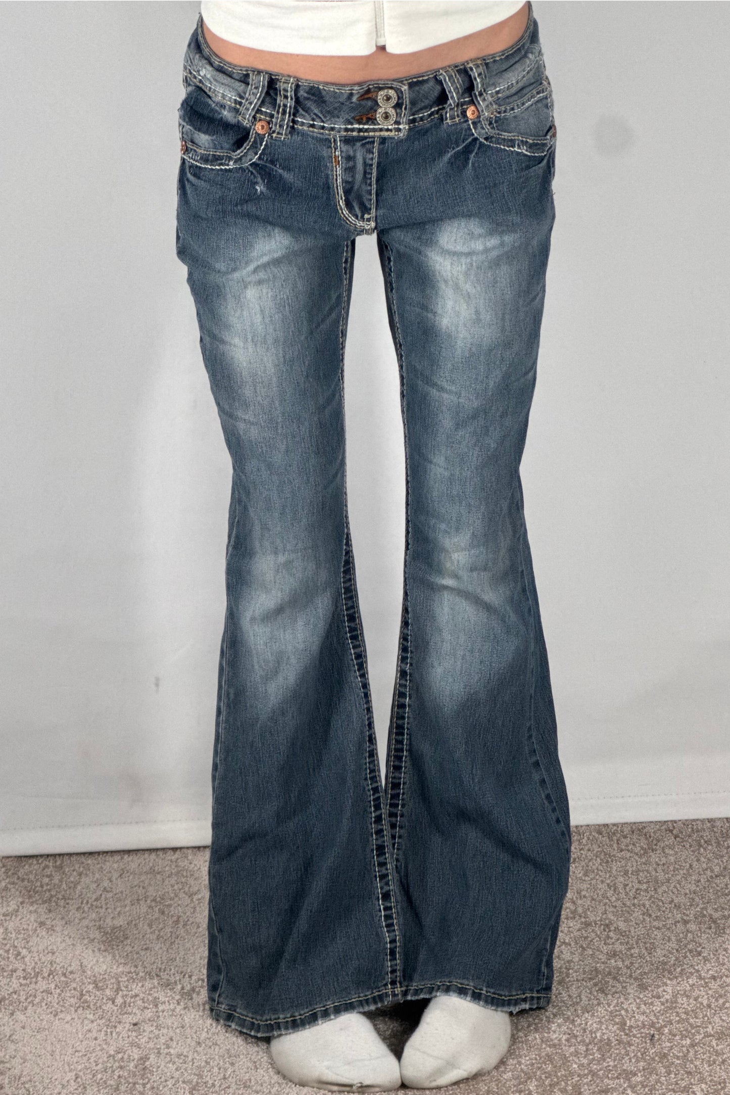 Lavtaljede jeans str: M