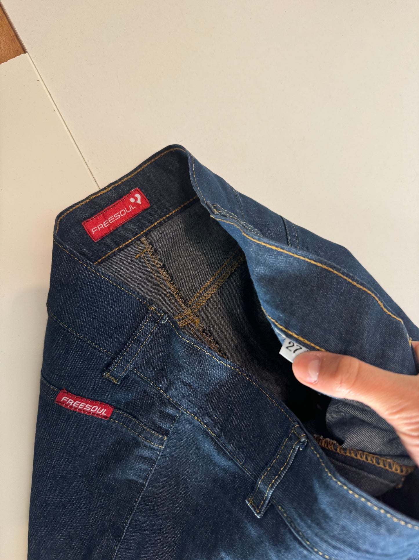 Lågmidjade jeans–stl: XS