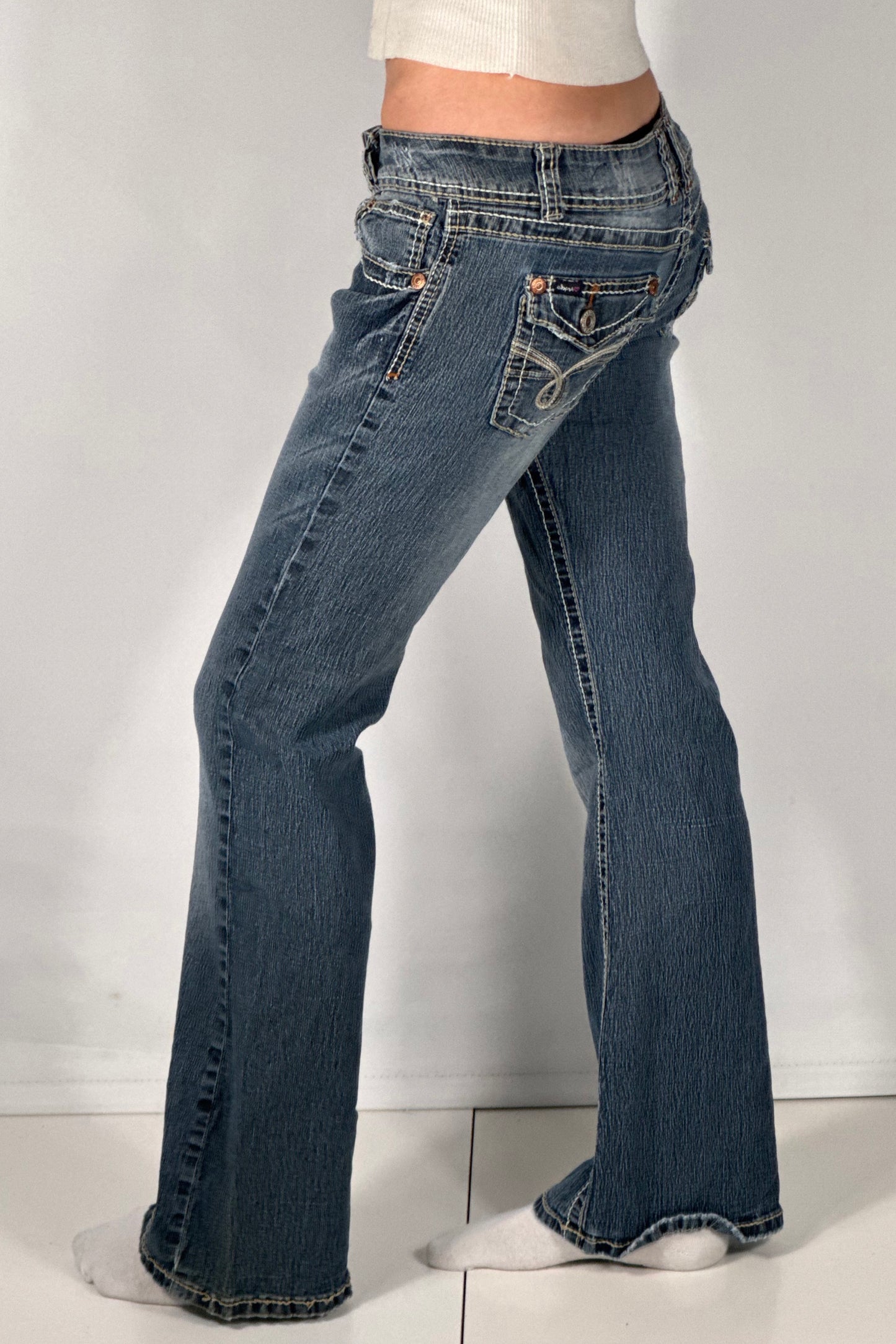Lavtaljede jeans str: S
