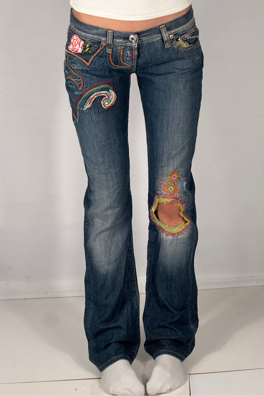 Lavtaljede jeans str: S