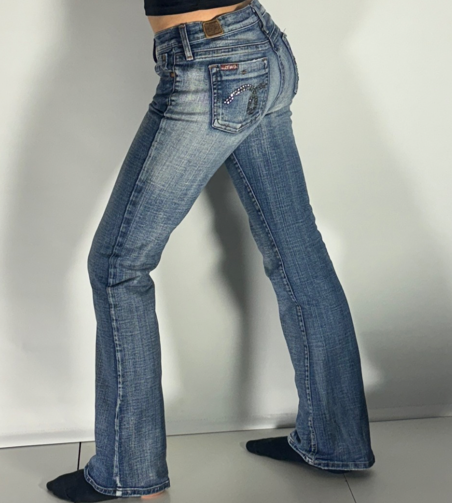 Lågmidjade jeans–stl: S