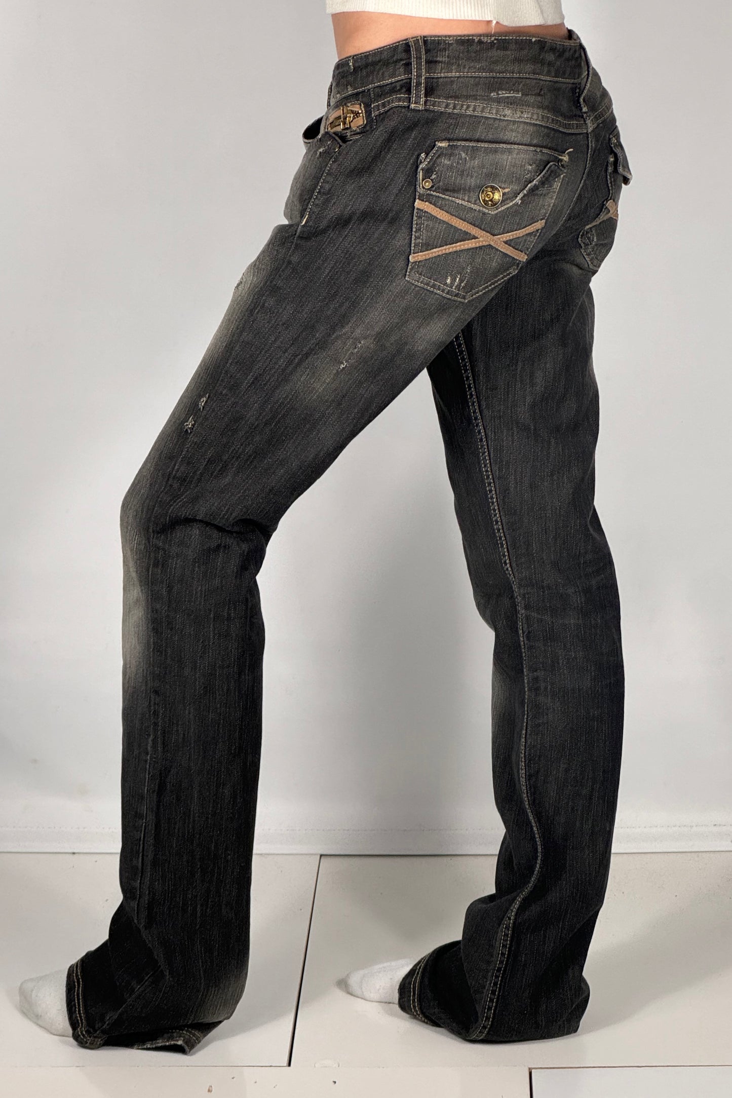 Lavt liv jeans str: S/M