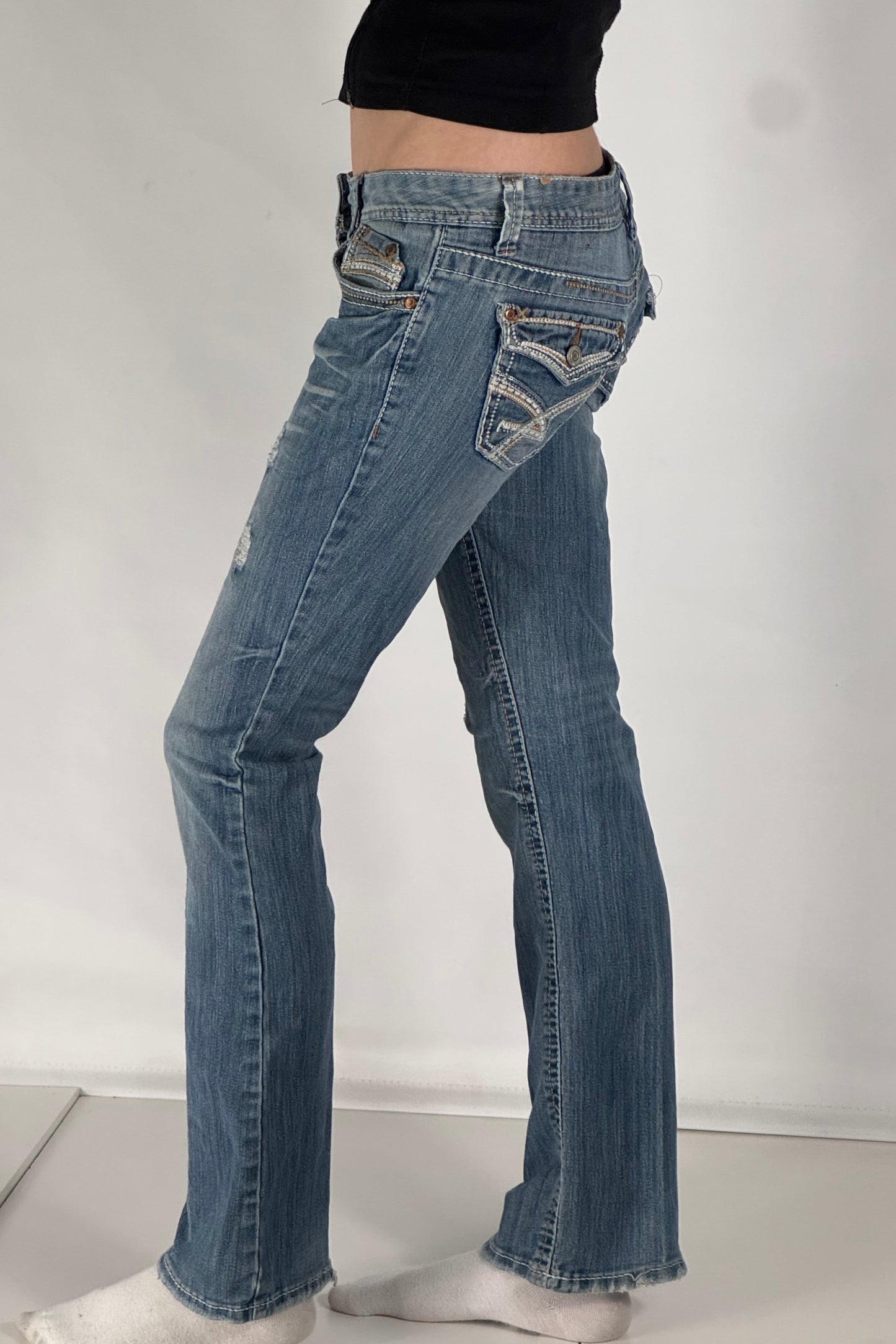 Lågmidjade jeans stl: S