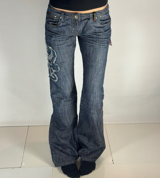 Lågmidjade jeans–stl: S