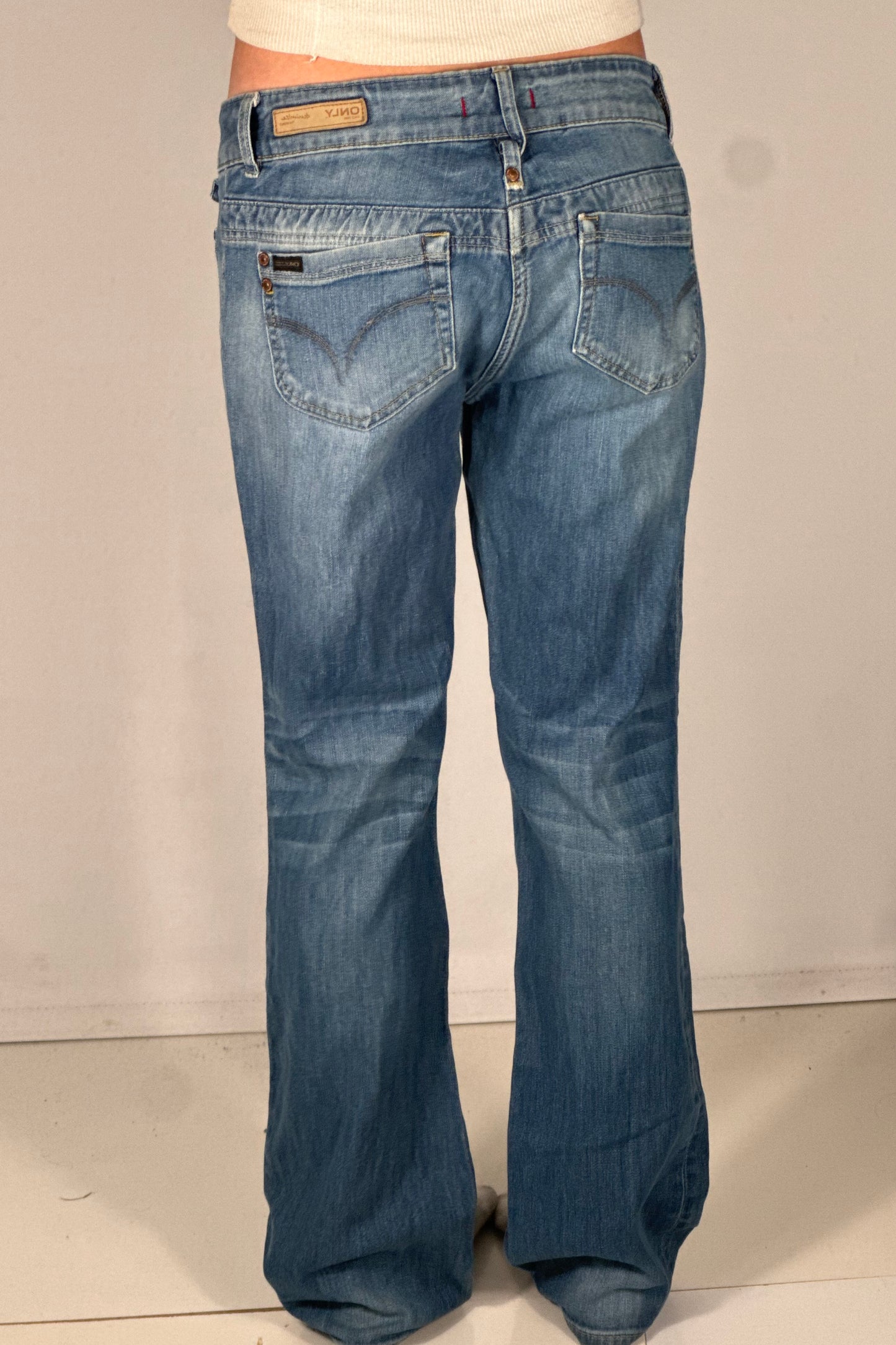 Lavtaljede jeans str: S