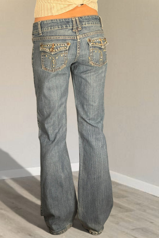 Lågmidjade jeans stl: S