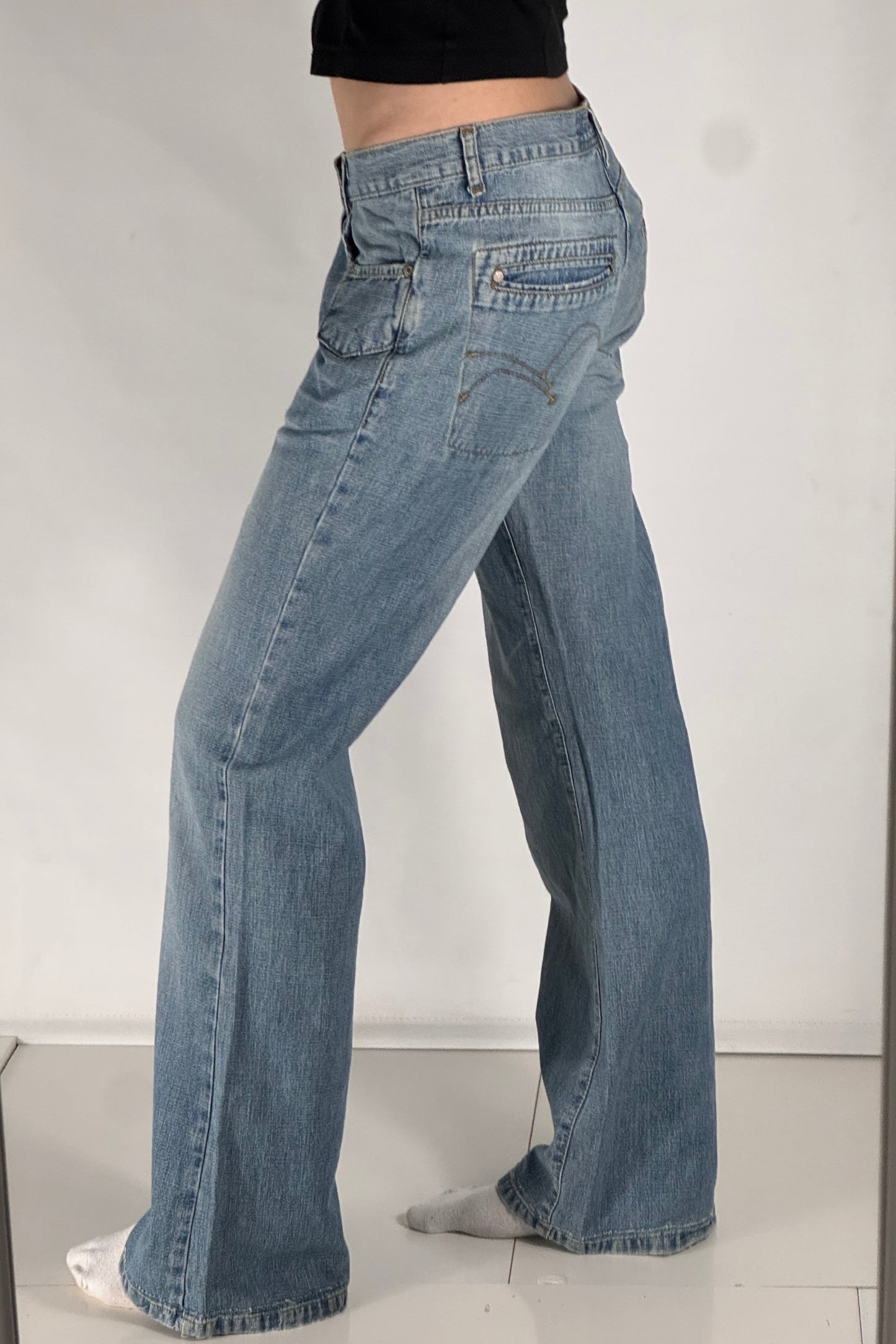 Lavtaljede jeans str: S