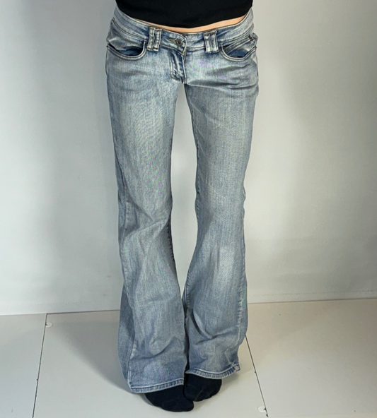 Lågmidjade jeans–stl: S