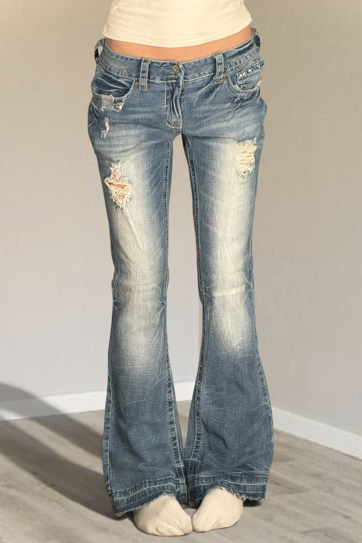 Lågmidjade jeans stl: S/M