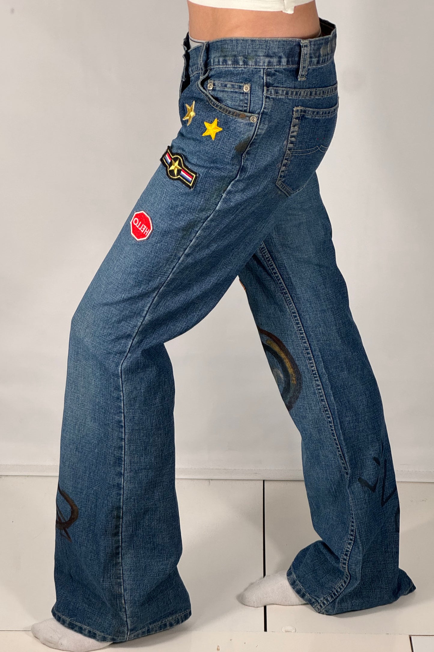 Lågmidjade jeans stl: S