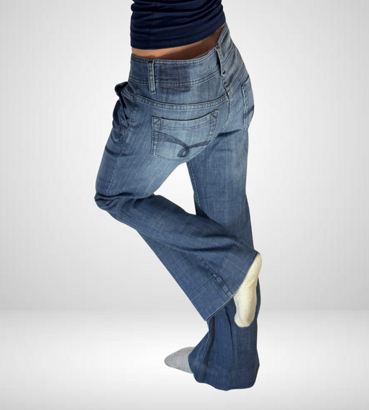 Lågmidjade jeans–stl: S