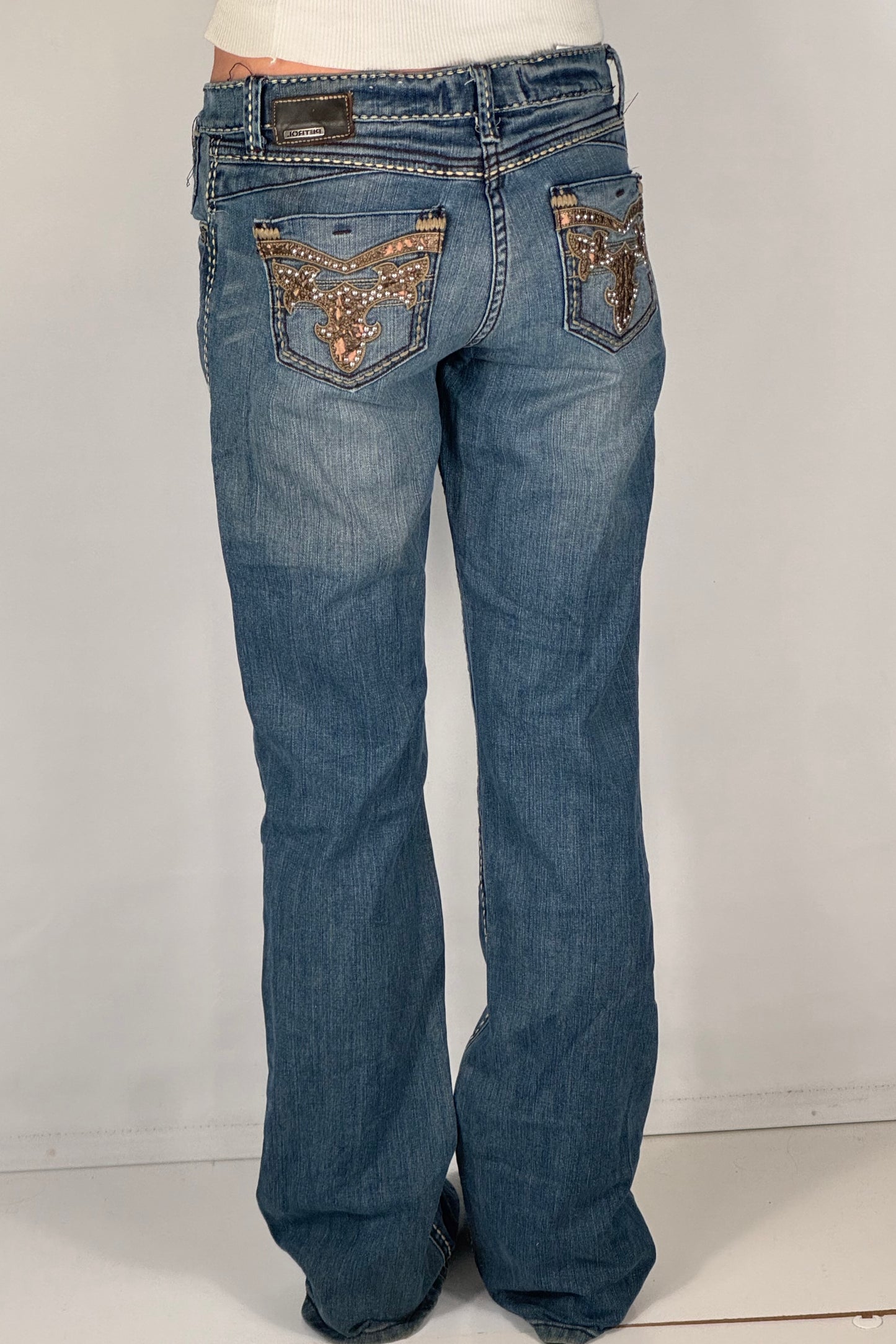 Lavtaljede jeans str: S