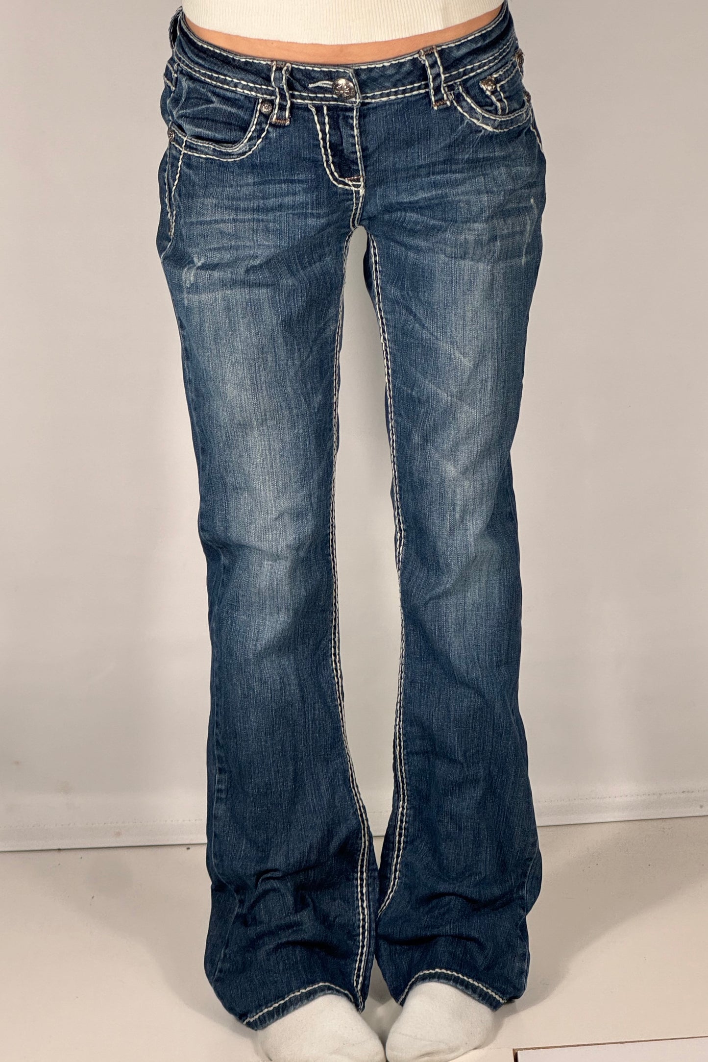 Lavtaljede jeans str: S