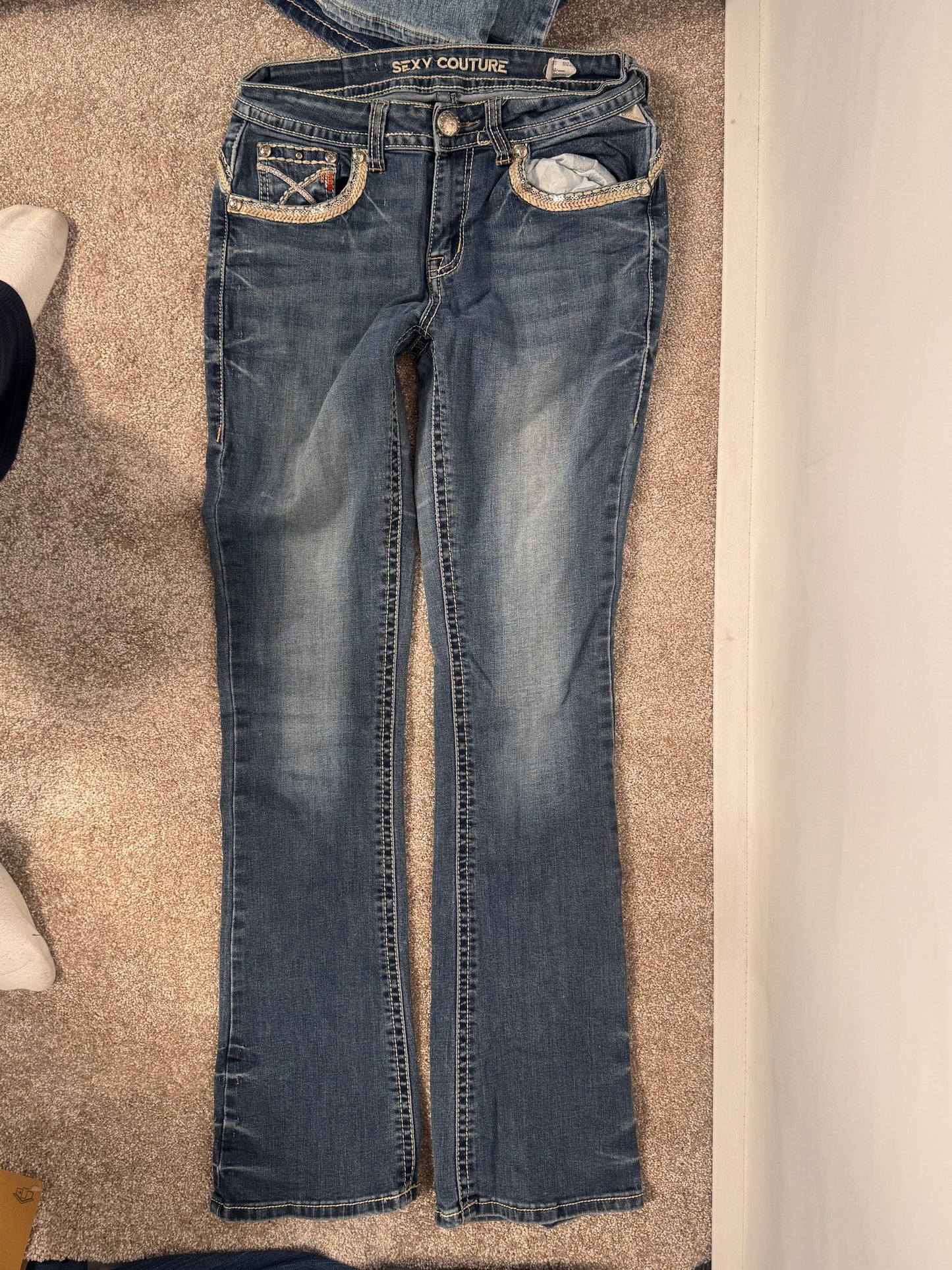 Utsvingte jeans str: XS