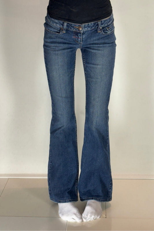 Lågmidjade jeans–stl: XS